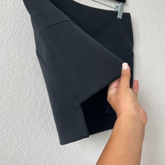 Givenchy Black Mini Skirt w/ Uneven Hem Size 36 Small - Picture 3 of 10